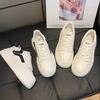 22 spring and autumn new student shoes casual sports thick baseplate shoes solid color