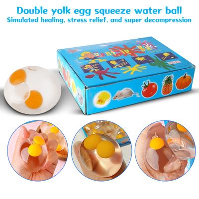 Jouet à presser transparent en forme d'œuf pour soulager le stress et le jeu sensoriel Matériau souple extensible Convient pour l'exercice des mains et la relaxation