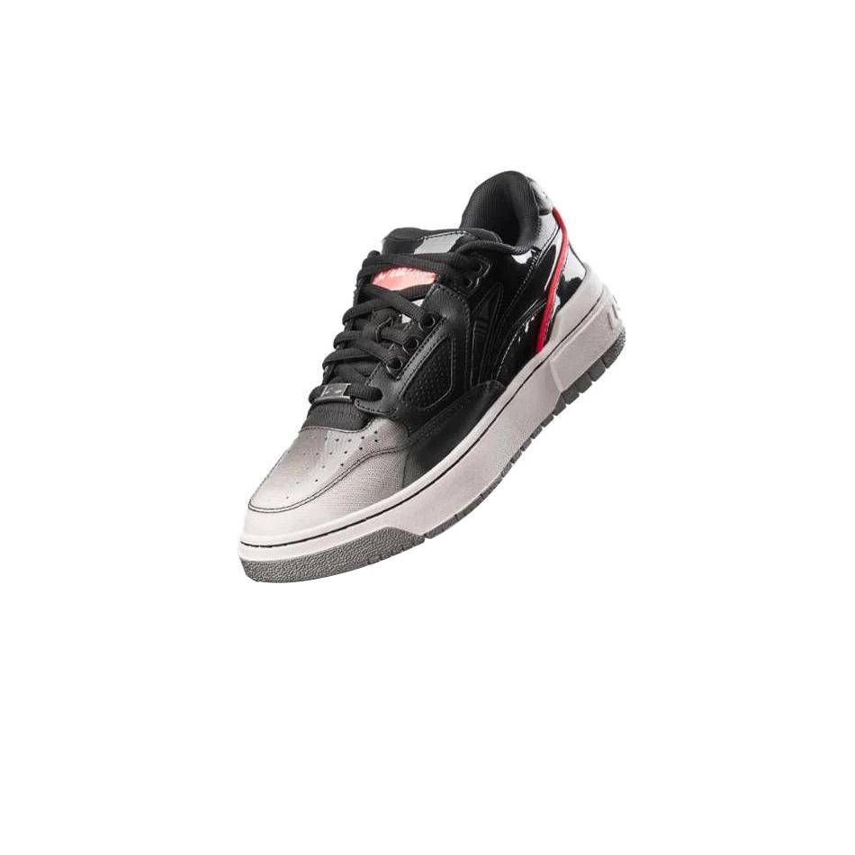 Li Ning Rookie 2 BadFive Abrasion Resistant Breathable Low top Skateboard Shoes Men's Black White ABCS115-7