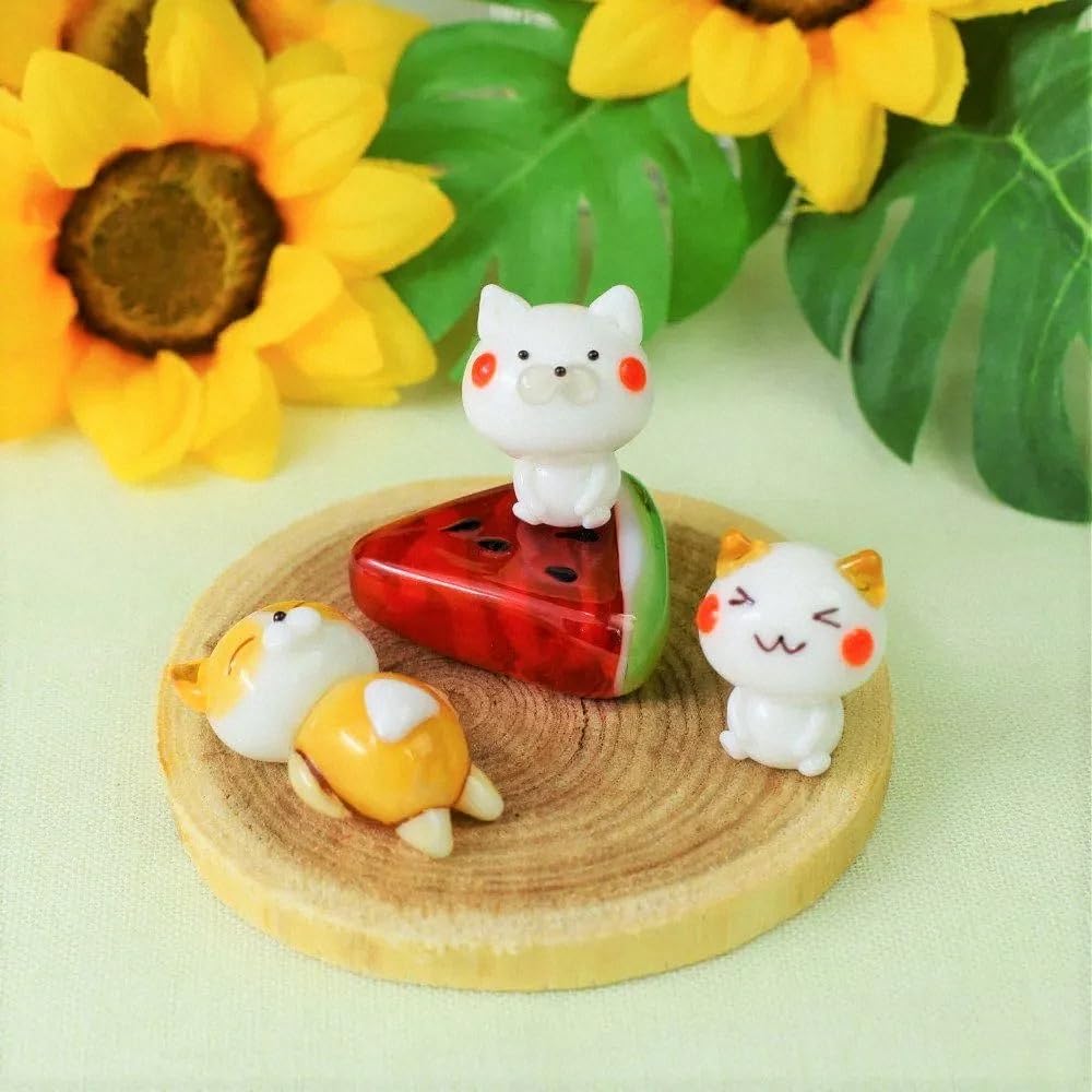 Four Cart Cute Handmade Glass Watermelon Stage