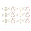 100PCS Paper Clips Cute Shape Metal Gold Colorfast Portable Lightweight Slip Resistant Bright for Office School