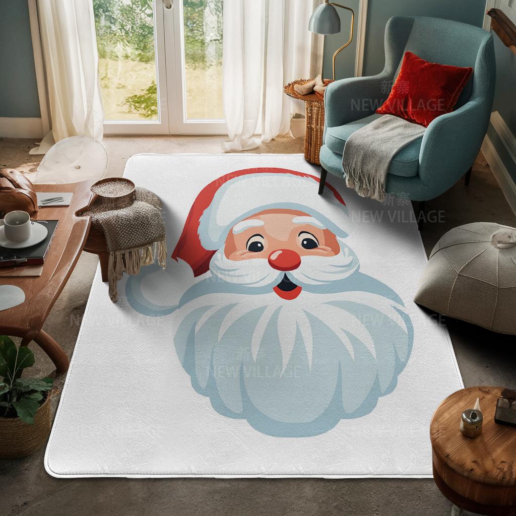 House Entrance Carpet Home Door Mat Living Room Bath Foot Bathroom Non-slip Water Absorption Rugs Bath Merry Christmas Winter