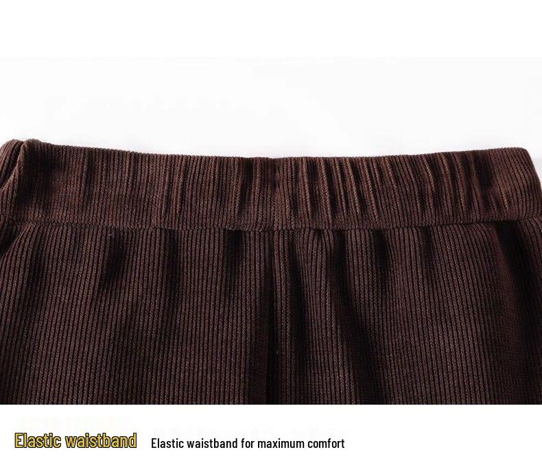 Gonna a pieghe A-line elastica con velluto interno, Autunno/Inverno 2025