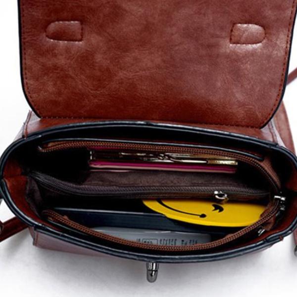 Leather Top-handle Bags Small Shoulder Crossbody Handbags MIT