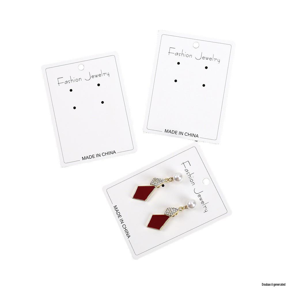 6x8 New Style Jewelry Earring Display Card - Paper Hang Tag for Studs