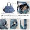KSLAT Damen Jeans-Tragetasche, Canvas-Umhängetasche, Crossbody-Tasche, Großes Fassungsvermögen, A4-Format-kompatibel, Koreanischer Stil, Lässig, Handtasche, Schule/Pendler
