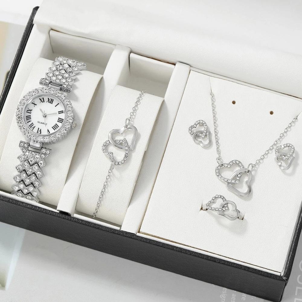 Watch Roman Pattern Diamond-encrusted Women's Watch Women's Watch Quartz Watch Bracelet Women's Watch