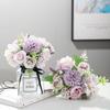 Handheld Hydrangea Rose Bouquet: Artificial Dried Flower Arrangement for Living Room Vase Decoration