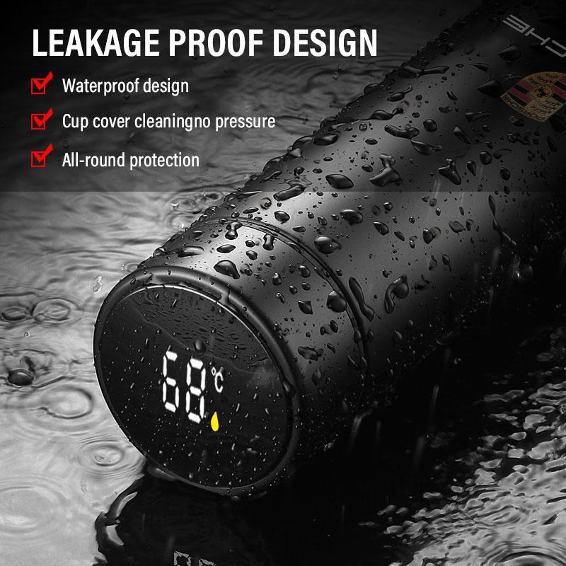 Car Smart Thermos Bottle With Temperature Display Coffee Cup For Porsche Boxster Cayenne Panamera Macan Cayman 911 918 996 917 991