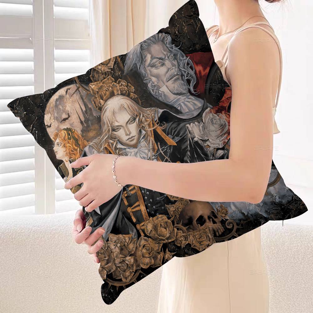 Anime Castlevania Cushion Cover Inches Farmhouse Decor Home Throw Pillow Covers for Couch Decorations