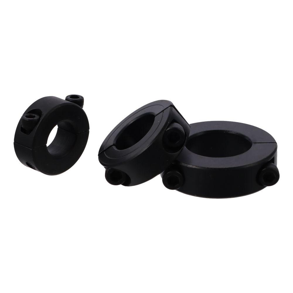 Set Screw Style Carbon Steel Shaft Collars Black Inner Diameter 6-55mm Ring Collar Hole Retaining Clamp Industrial Automation