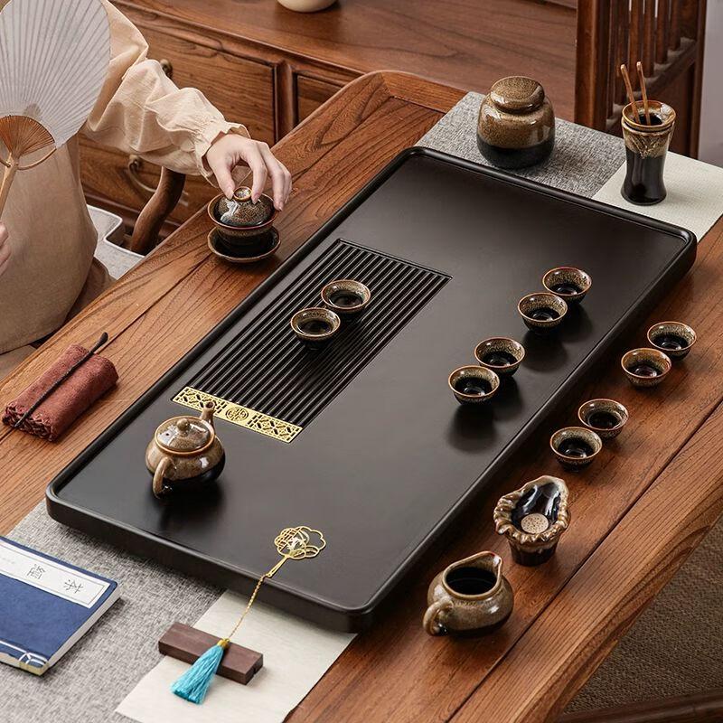 Traditional Chinese Kung Fu Tea Tray Set with Drainage