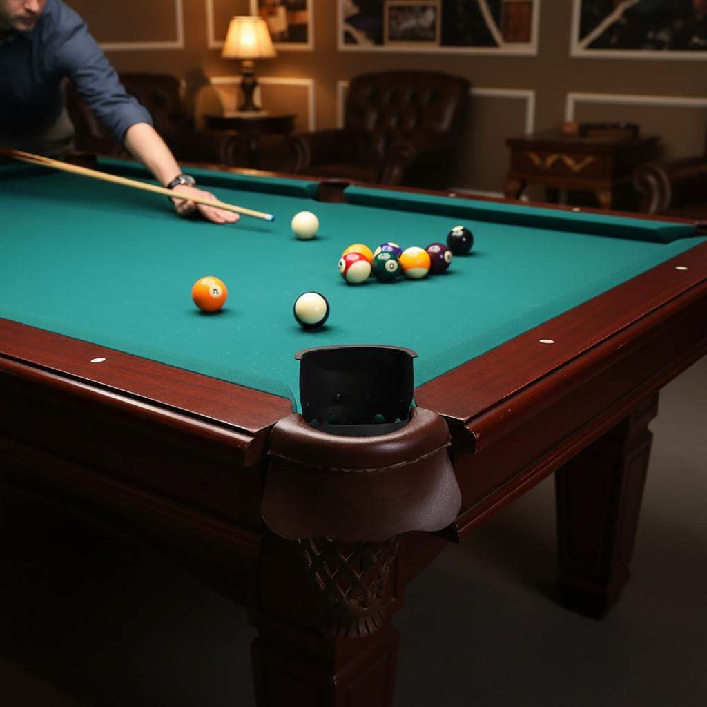 Billiard Net Basket Pool Table Accessory Functional Under Rigorous Use