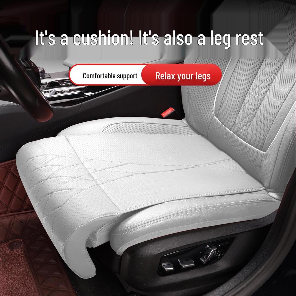 Universal Car Seat Cushion with Leg Support - All-Season, Driver & Passenger Use