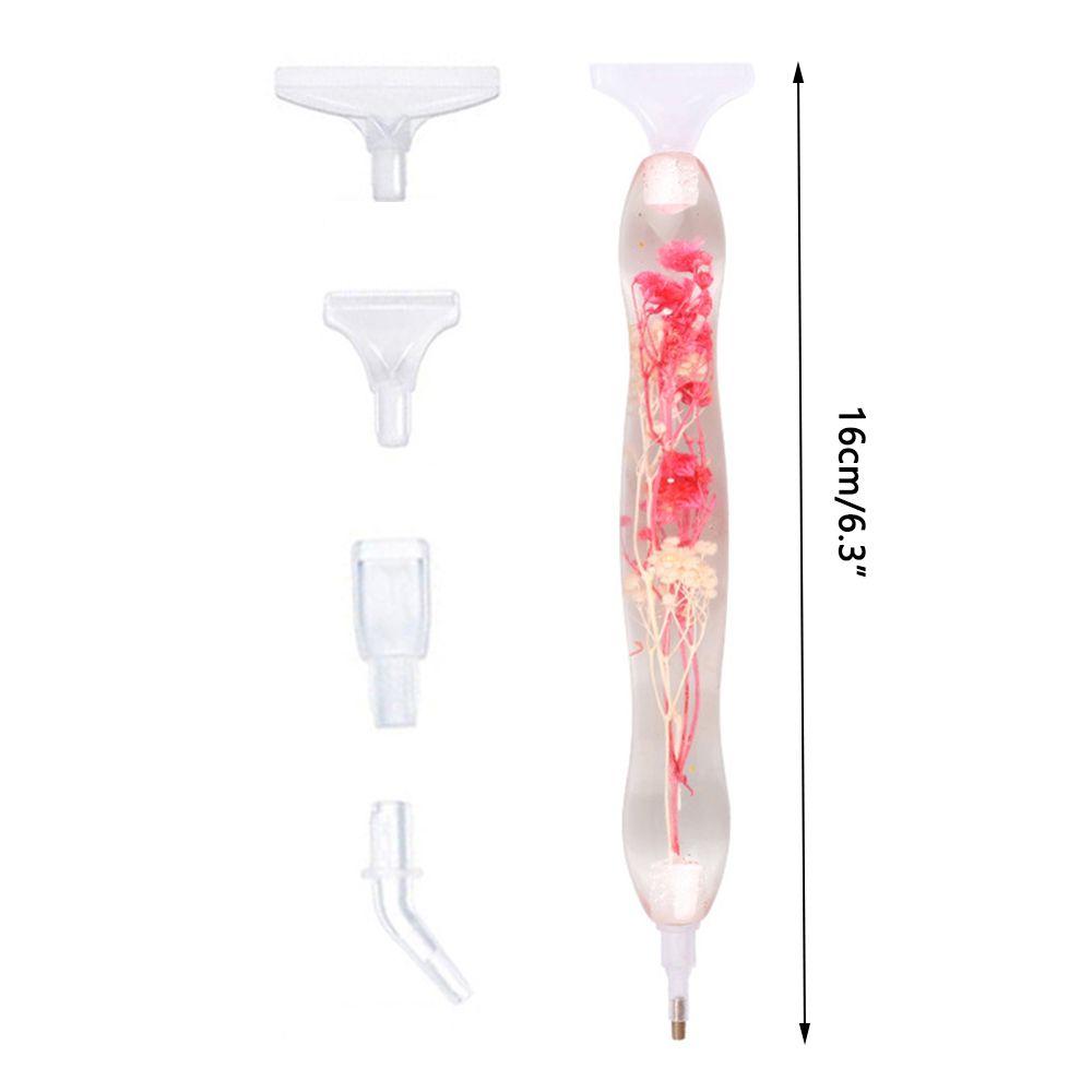 Dried Flower Diamond Painting Pen Resin Point Drill Pen Cross Stitch Embroidery Diamond Painting Accessories DIY Craft Resin Pen
