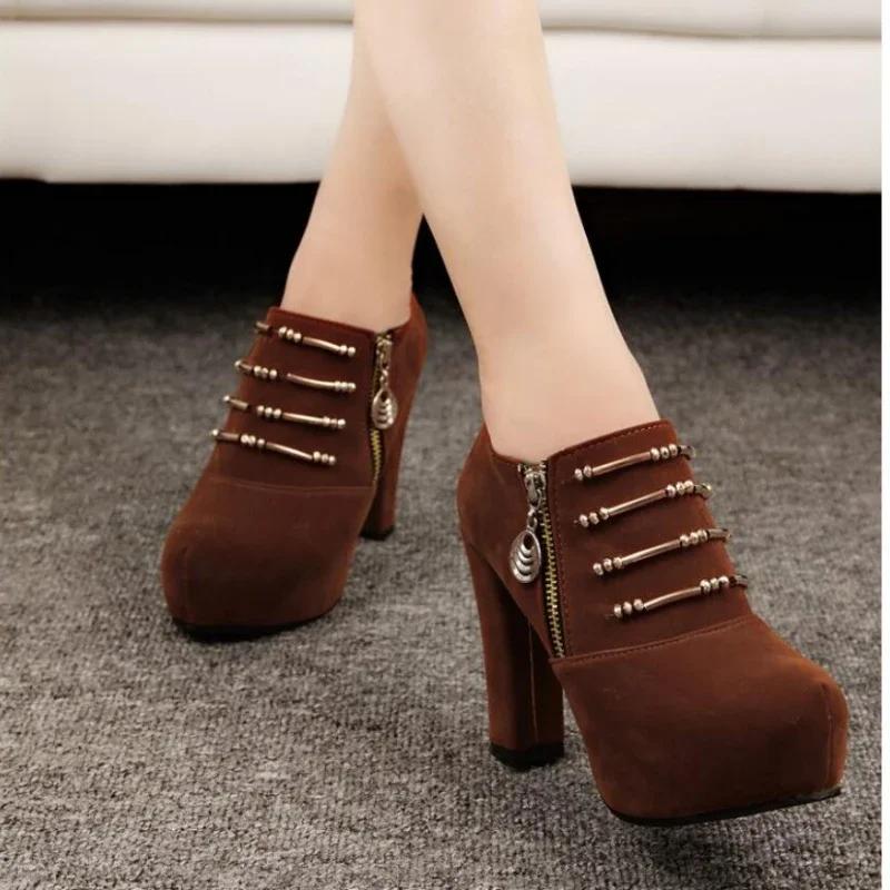 Fashion 2024Autumn New High Heels Women Pumps Casual Shoes High Heel Ankle Boots Women Boots Winter Shoes Women Pumps Botas