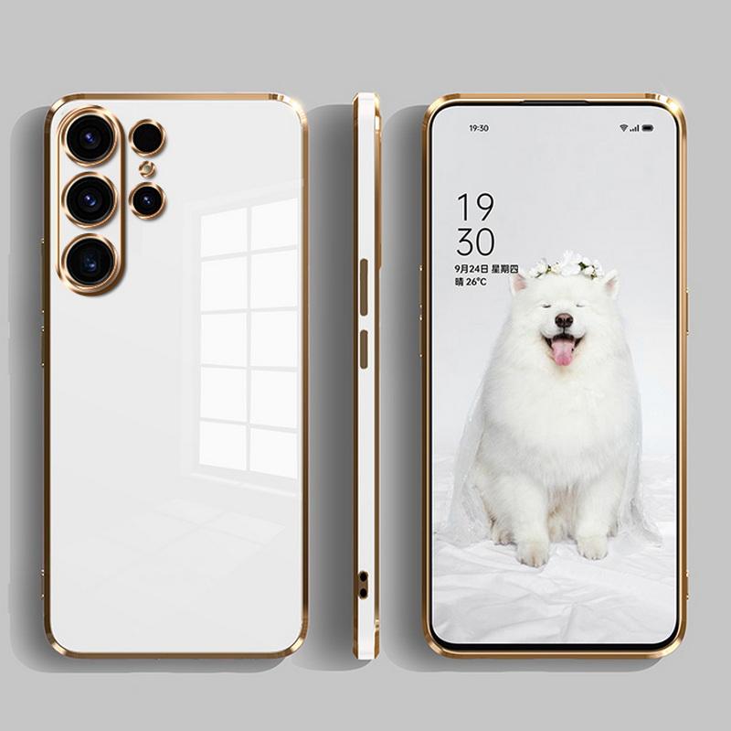 

Покрытие однотонный тонкий мягкий чехол для телефона Samsung Galaxy S25 Ultra S24 FE S23 S22 S21 A16 A56 A36 A55 A26 защита линзы глянцевый противоударный чехол Samsung S25 Ultra белый