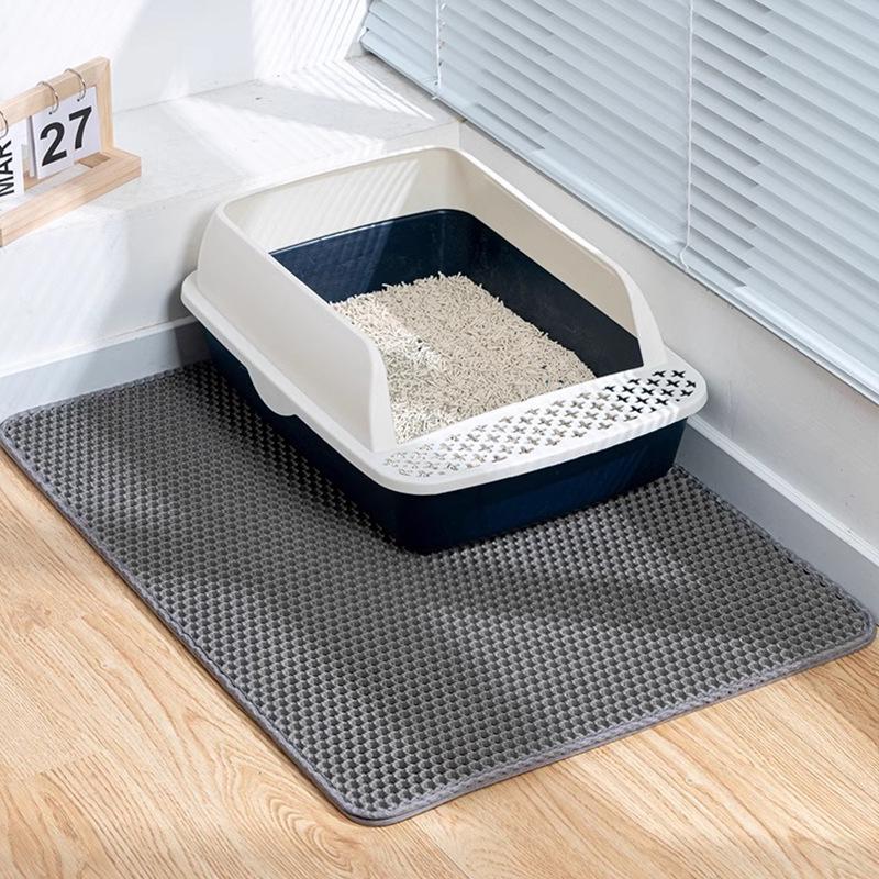 Extra Large Double-Layer Cat Litter Mat - Anti-Tracking, Anti-Splash, Sand Control for Pets