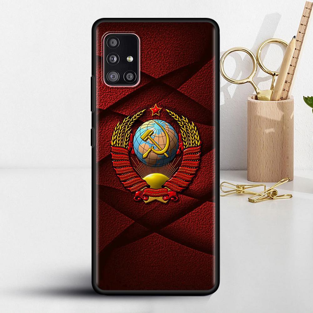 Мягкий чехол-бампер для Samsung Galaxy A51 A71 A21s A50 A12 A31 A41 A52 M31 A42 A32 M51 A11 A02s, силиконовый чехол, винтажный СССР CCCP Samsung A91