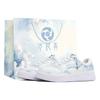 Li Ning Floating Boat Kaleidoscope, Instant, Shopping Bag Abrasion Resistant Low Top Skateboard Shoes Men's White Blue AGCS419-1(Team113-S-BOX)