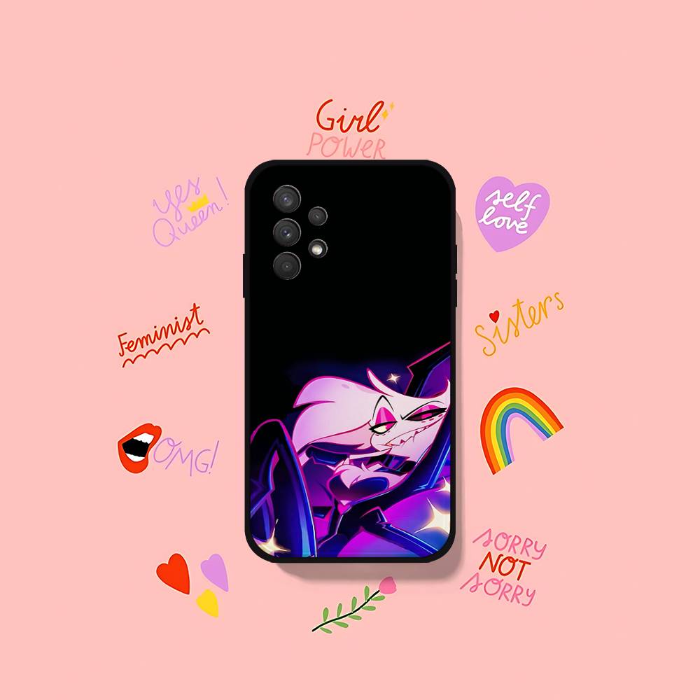 

Anime H-hazbin Hotel Phone Case For Samsung S24/S25/S22 S30/A51 52/Lite/Ultra/5G/Plus/FE - Slim Shockproof Black Protection S24ULTRA