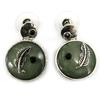 NOA [G0375] - Gray 'Nacre En Folie' Designer Earrings