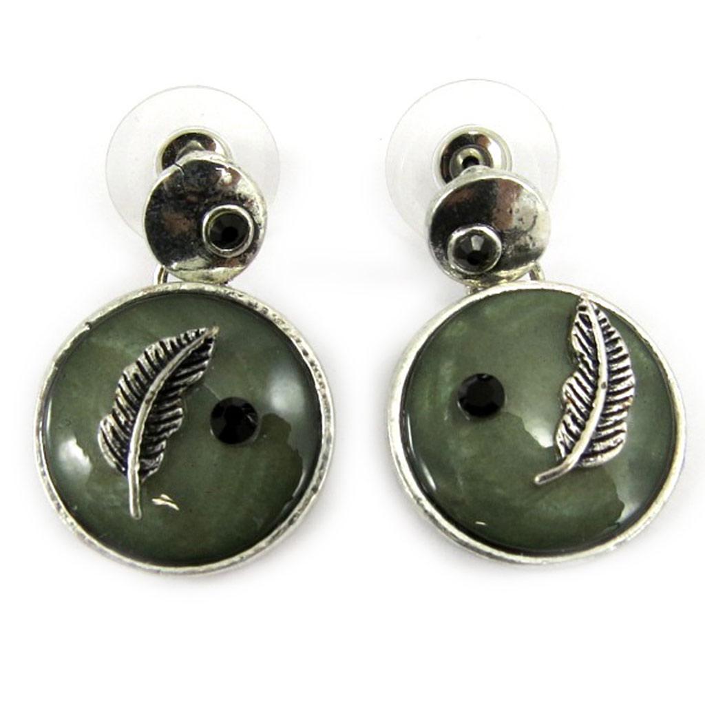 NOA [G0375] - Gray 'Nacre En Folie' Designer Earrings