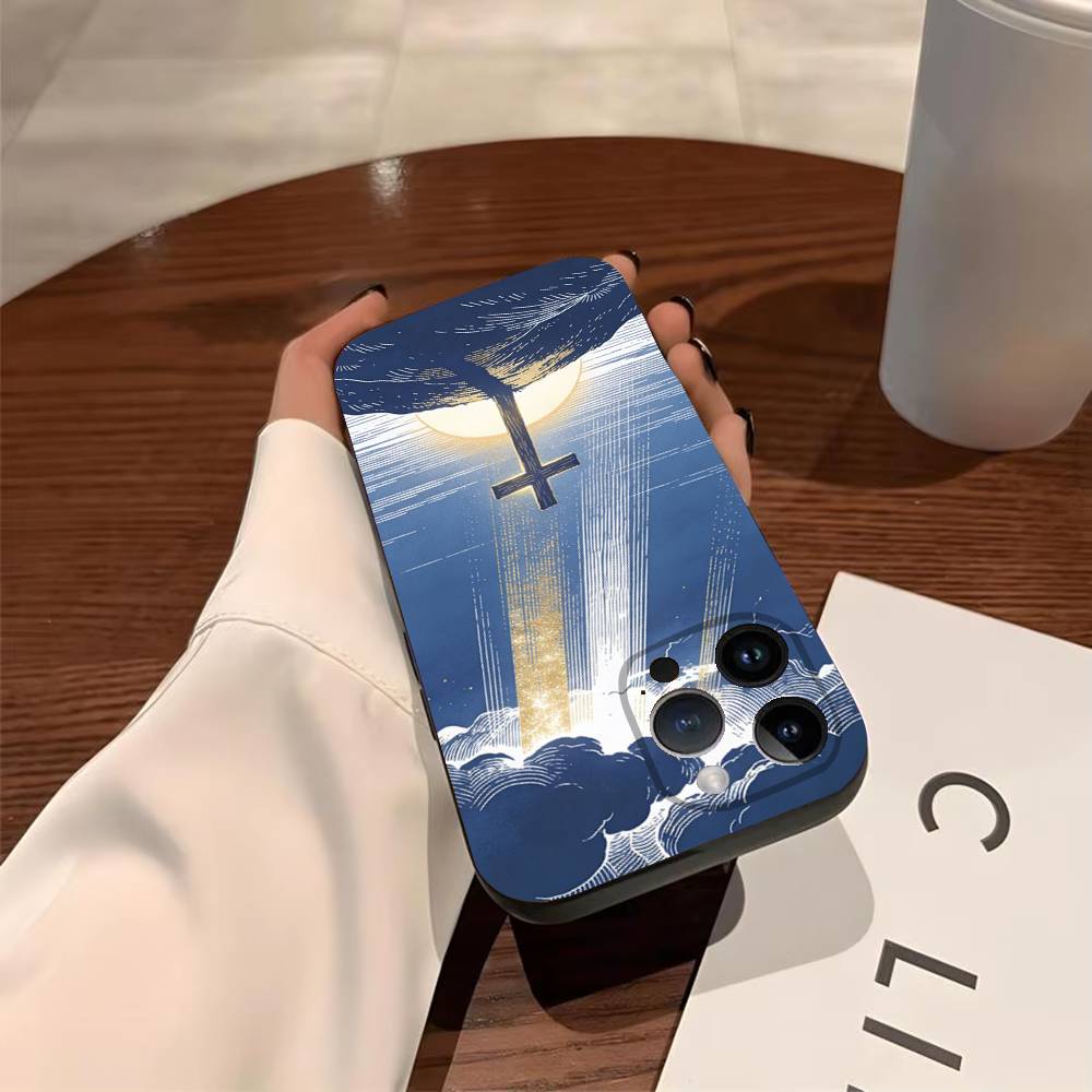 

The Cross Phone Case for iPhone 17,16,15,14,13,12,11,Pro,X,Xs,Max,Plus Shockproof Cover iPhone17