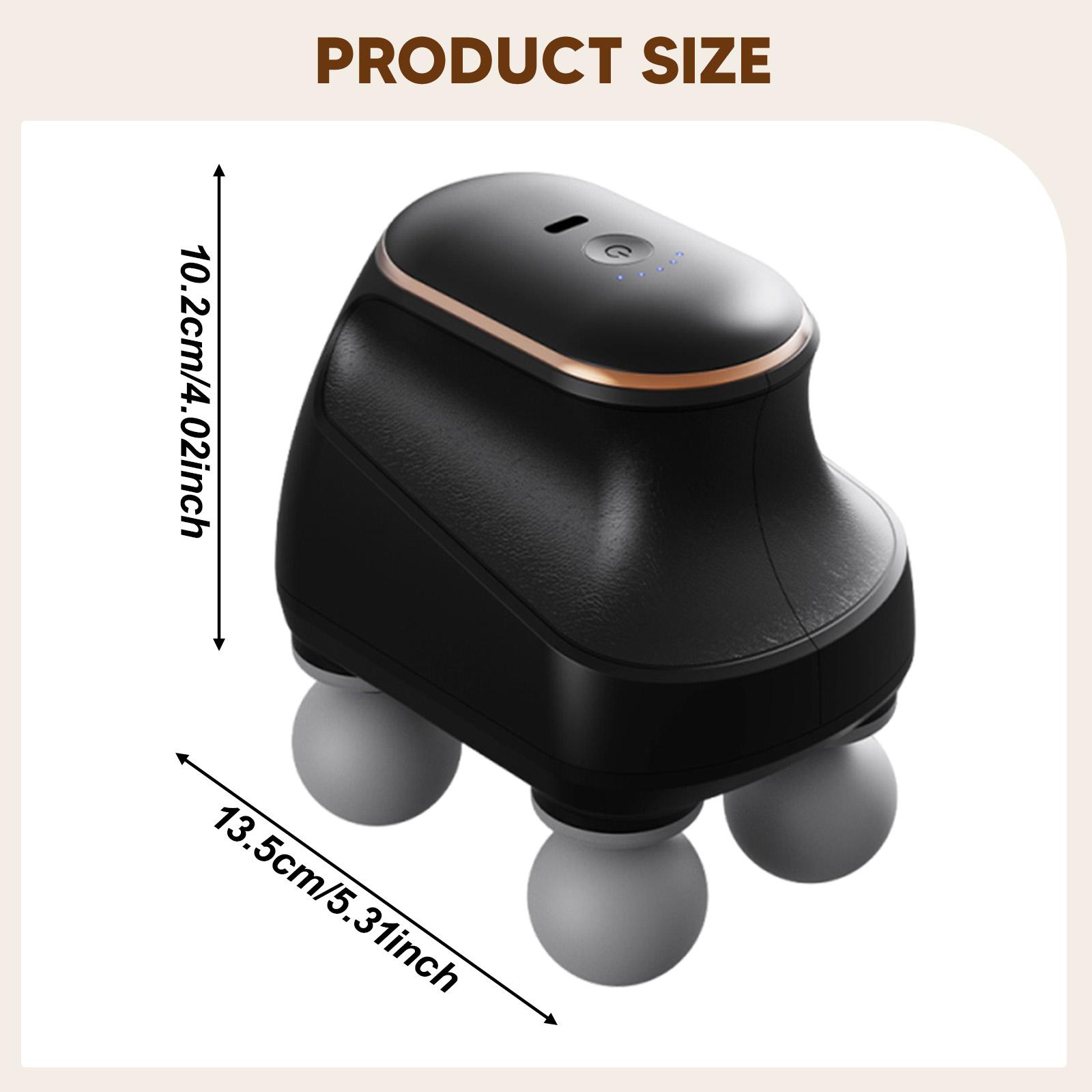 

Electric Massager 4-Head Deep Muscle Relaxation Tissue 5 Adjustable Levels Rechargeable Vibration Device for Neck Back Shoulder чёрный