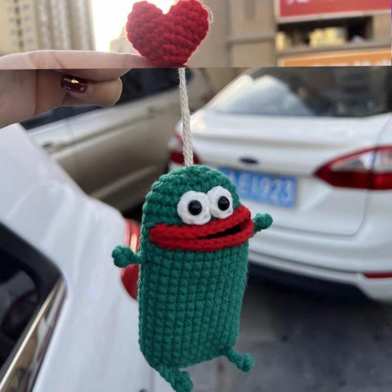 Hand-Crocheted Car Key Fob Cover, Big Mouth Key Protector, Cute Yarn Keychain for Car Keys, Unique Handmade Gift Car Key Cases