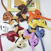 1 Piece Charm Leather Animal Keyfob Cute  Women Men'S Cartoon Horse Keychain Car Keyring Bag Pendant Creative Small Gift