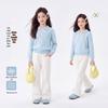 Girls' Casual Two-Piece Knitted Sweater and Jeans Set