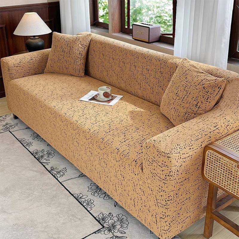 Mid Century Style New Four Season Universal Elastic Sofa Cover All Inclusive One Line Anti Cat Scratch Straight Sofa Upholstery