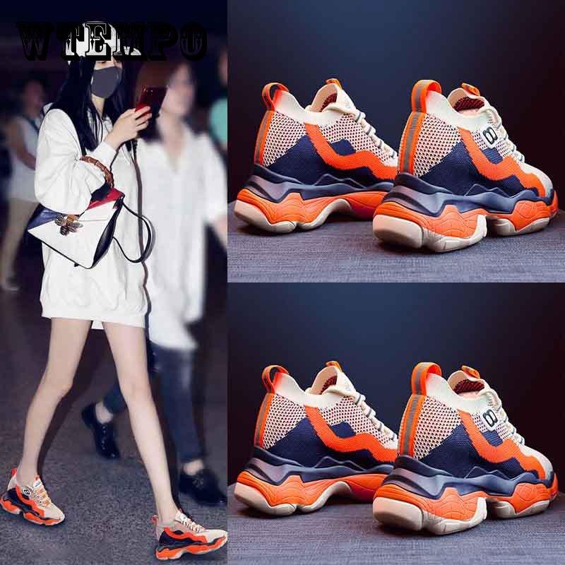 Женские сетчатые кроссовки Size34-40, студенческие нескользящие ...