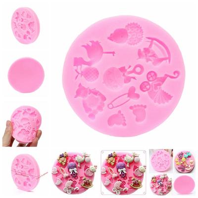 Baby Shower Silicone Fondant Stampo per Torta Stampo Cioccolato Cottura Sugarcraft Decor