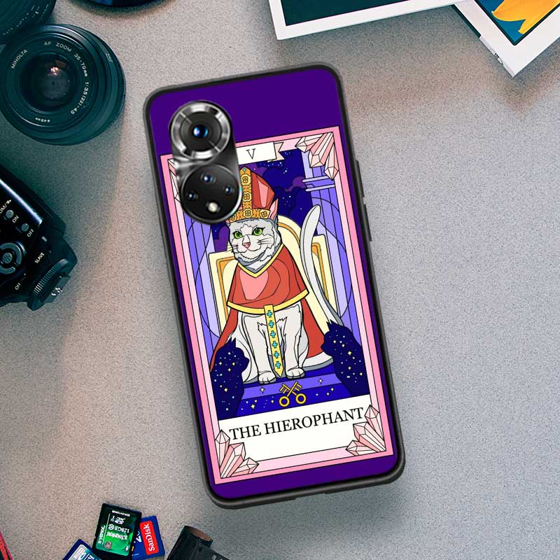 

Новый чехол для телефона с милым котом и картой Таро для Huawei P Smart 2021 Y5 Y6 Y7 Y9 Honor 50 20 Pro 10 10I 9 9X Y9S 8 8A 8X 8S 7S P Smart 2018 Honor7S