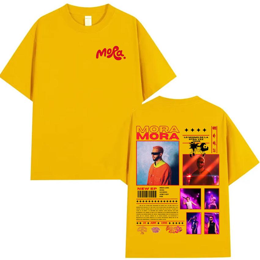 Singer Mora New Album Fashion Graphic T Shirt Mens Women Punk Casual Hip Hop Tshirts Summer Aesthetic Oversized Comfort Tshirt