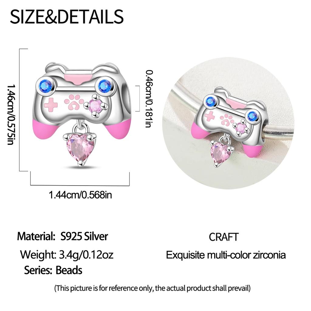 Neue Kupferanhänger Perlen Spielkonsole Headset Anhänger Passend für Bettelarmbänder DIY Schmuck Geburtstagsgeschenk