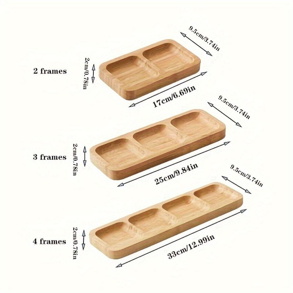 Natural Bamboo Bamboo Food Platter Divided Divided Fruit Dishes  Dining Area