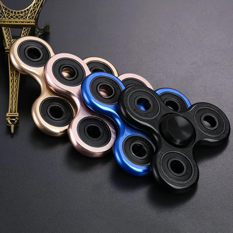 Nuovo Fidget Spinner in Lega di Alluminio EDC Manuale per Autismo ADHD Ansia Sollievo dallo Stress Concentrazione Spinner Manuale Metallico Giocattoli Fidget