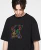 GRAVER [Unisex] Rainbow Big Cloud Bear Smile Short Sleeve T-Shirt_Black