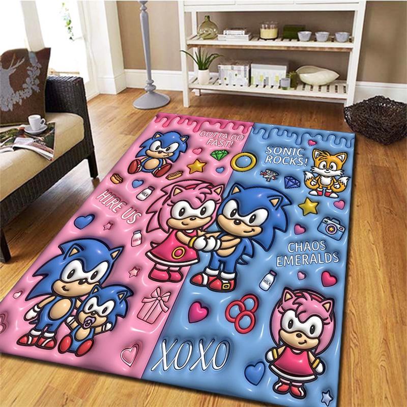 Sonic Hedgehog Carpet Rug For Living Room Bedroom Home Sofa Decoration Kids Play Nonslip Floor Mat