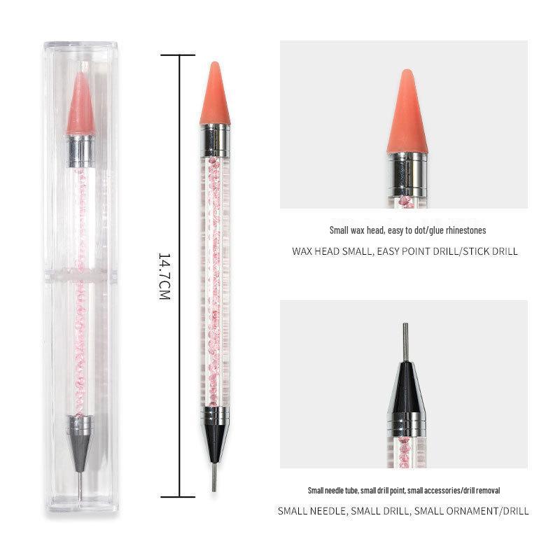 Double-Headed Rhinestone Picker Wax Pen Set for Nail Art