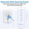 3 Side Designs Wall Mountable Power Strips Surge Protectors 12Outlets USB Port Low Profile Plugs Perfect for Home Office