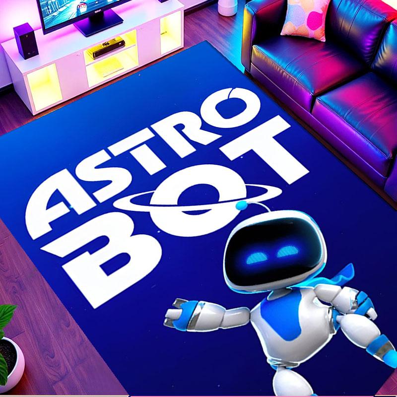 Cosmic Bot Crew Print Rug, Washable Floor Carpet, For Entryway Dorm Laundry Room Office Study, Home Decor Birthday Christmas Gift