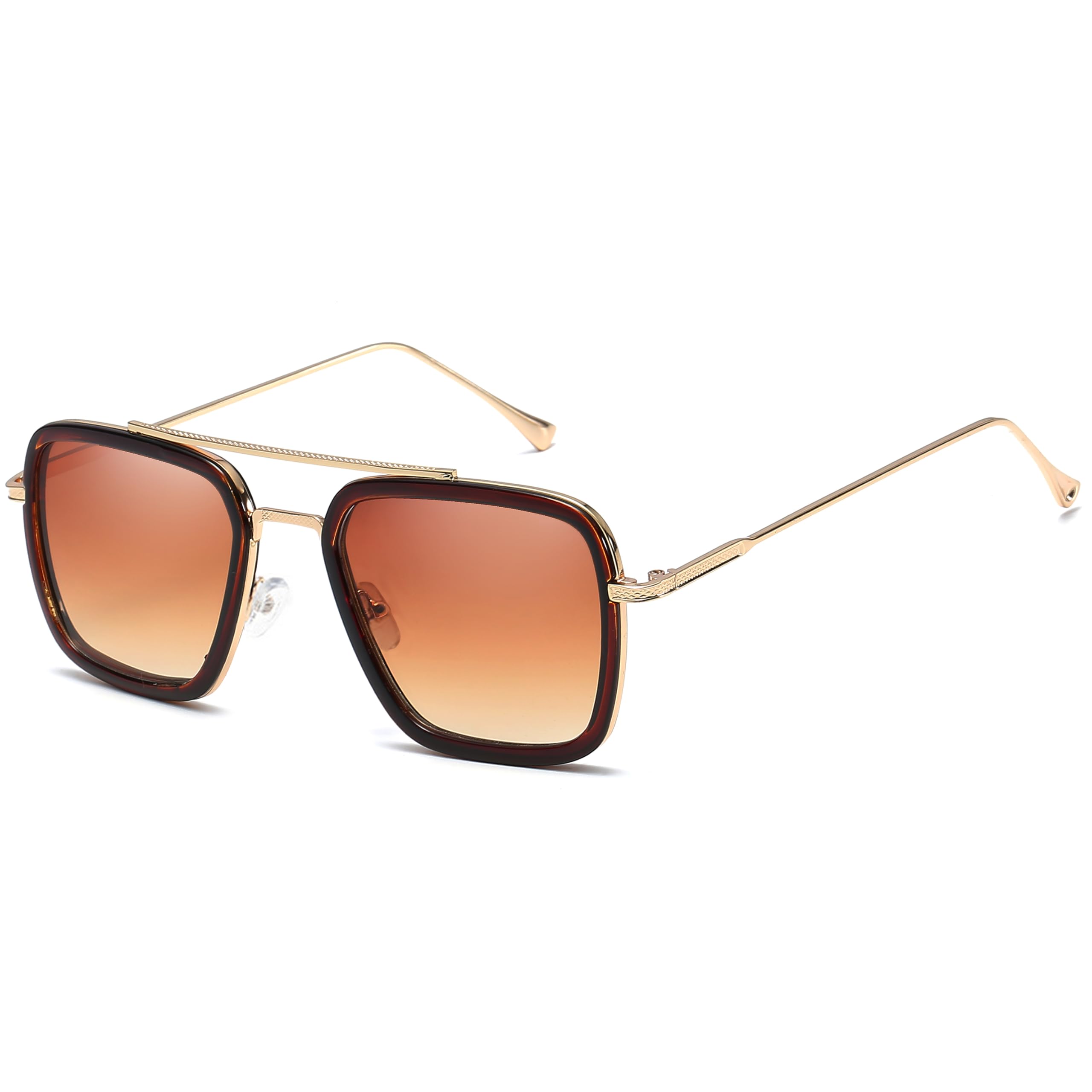 [SHEEN KELLY] Classic Retro Square Eyeglasses Sunglasses Metal Men s Sunglasses