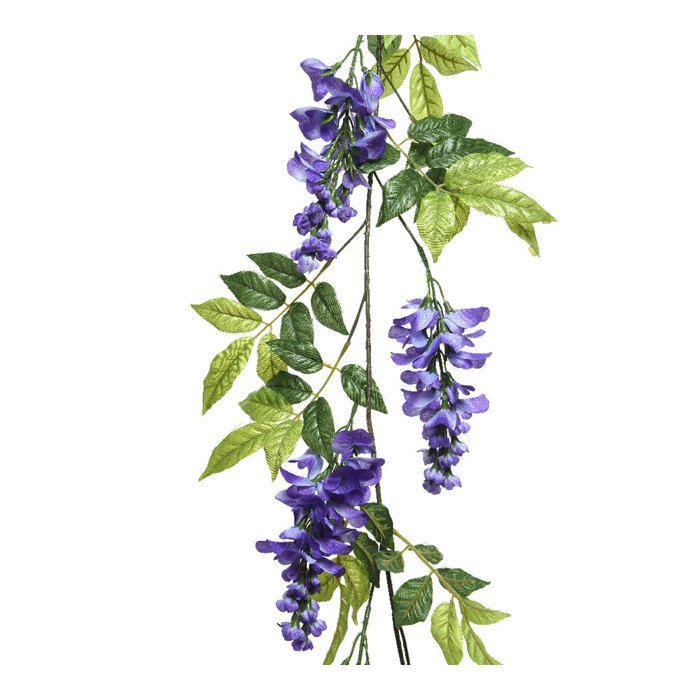 Branche artificielle glycine (wisteria) lilas 150cm