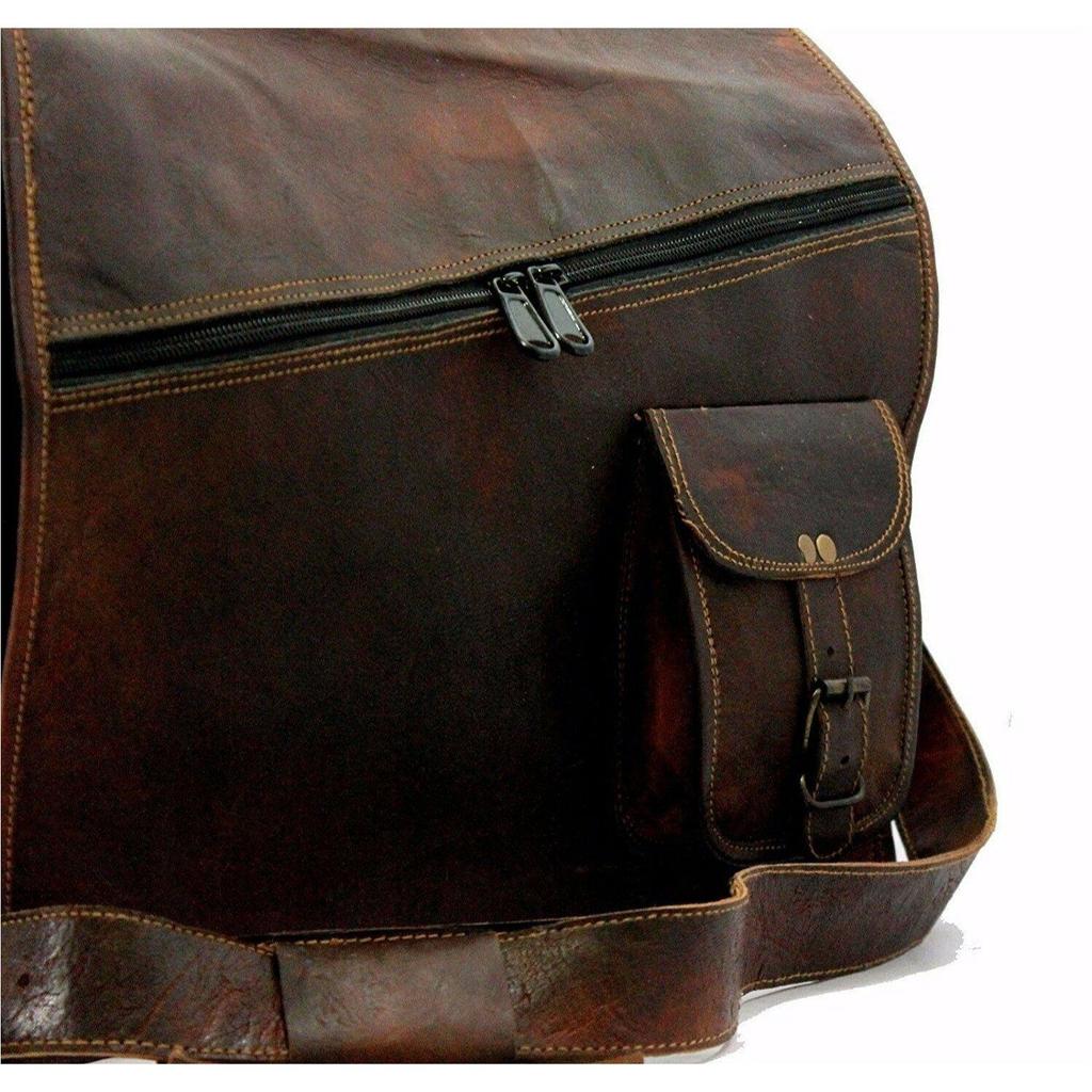 Vintage handgemachte Leder Messenger Laptop Aktentasche Satchel Umhängetasche Herren