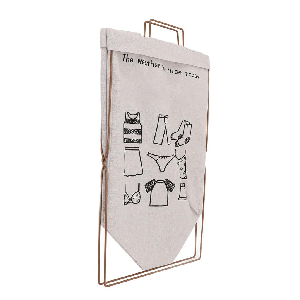 Collapsible Metal X Frame Laundry Hamper Waterproof Multifunctional Foldable Laundry Basket with