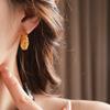 Female Round Hollow Out Fashionable and Versatile Niche Earrings